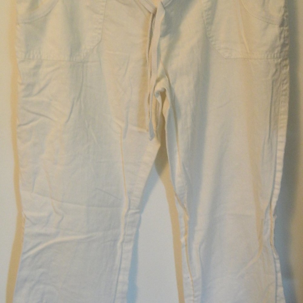 White Linen Pants - Picture 2 of 6